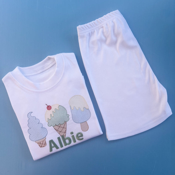 Ice Cream Short Set | Pyjamas | T-Shirt
