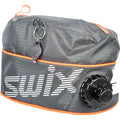 Gray bag with orange accents and 'Swix' branding on a white background