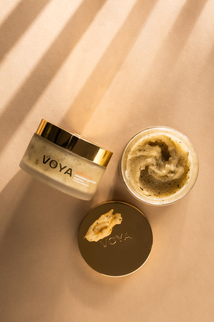 Iridescence Awakening Peppermint Sugar Scrub flat lay