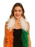 Irish Tri Colour Feather Boa with Tinsel 150cm