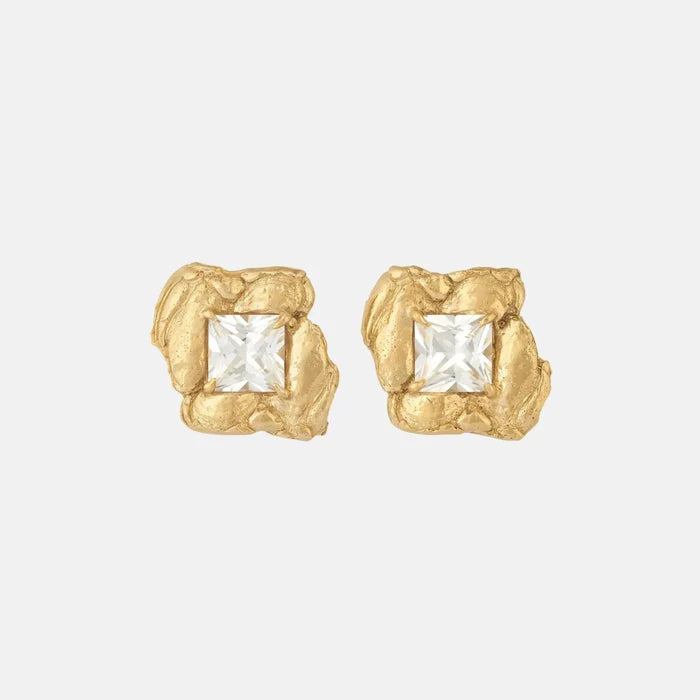 Loveness Lee Jaqi 18K Gold Plated Recycled Silver Earrings, Front