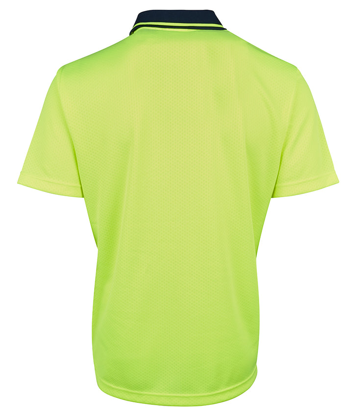 JBs 6HJNC Hi Vis Jacquard Non Cuff Polo