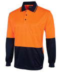 JBs 6HJNL Hi Vis Long Sleeve Jacquard Polo