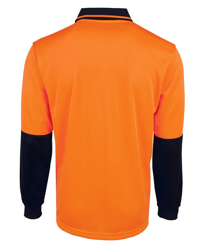 JBs 6HJNL Hi Vis Long Sleeve Jacquard Polo