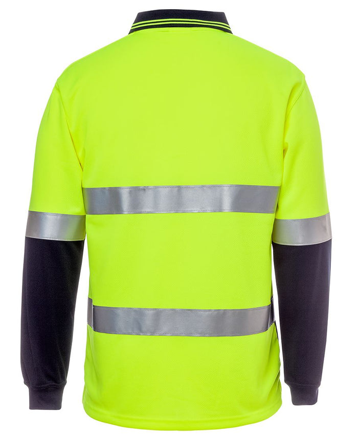 JBs 6HMCB Hi Vis L/s Cotton Back Taped Polo