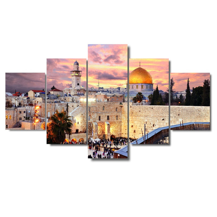 Jerusalem Sunset Landscape Wall Art Decor Canvas Printing - BlueArtDecor