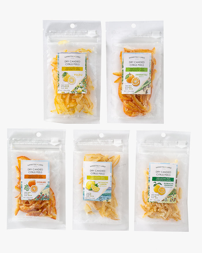 Kankitsu Labo, Dry Candied Japanese Citrus Peel, Variety Pack