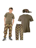 Kids 3 Pcs Army Camouflage Costume Set - thefancydress.co.uk
