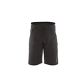 Black shorts with a brand logo on a white background