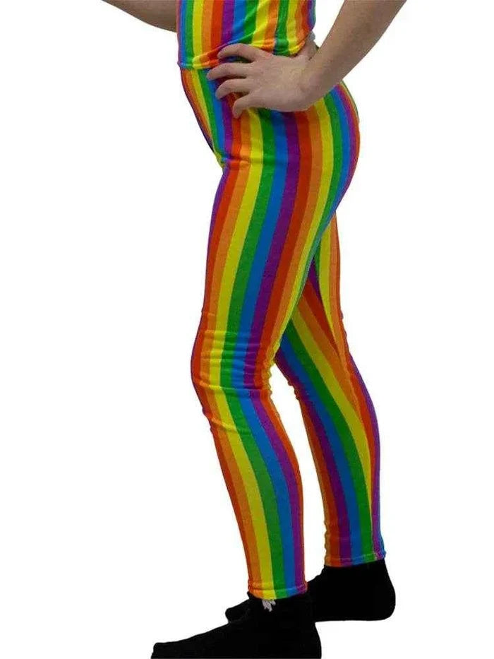 Kids Girls Rainbow Legging Full Length Pride Festival Leggings