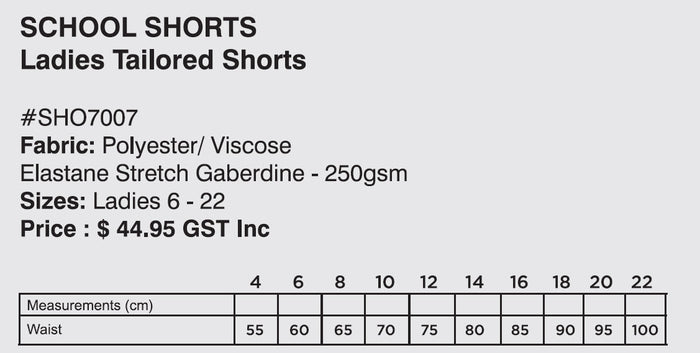 Kincumber High Girls Single Pleat Shorts