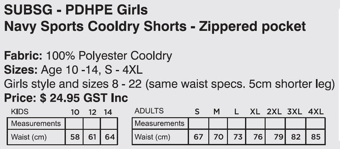 Kincumber High PDHPE Girls Sports Shorts