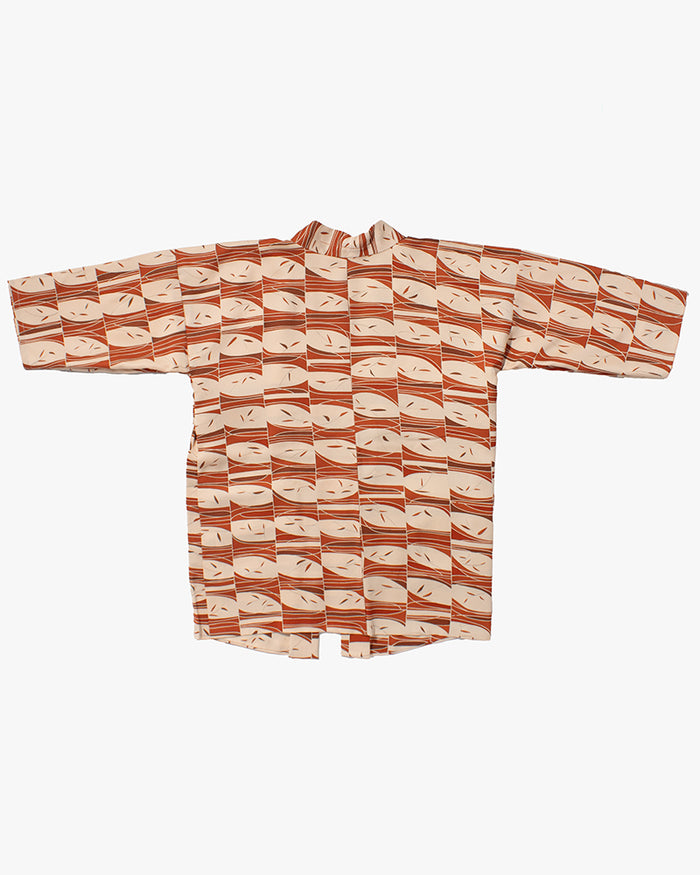 Kiriko Custom, Altered Haori Jacket, Orange Toned Leaves and Branches