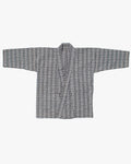 Kiriko Custom, Altered Yukata Jacket, Indigo with White Geometric Pattern