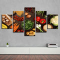 Kitchen Decor Vegetable Mushroom Chili Potato Carrot Food Wall Art Canvas Printing - BlueArtDecor