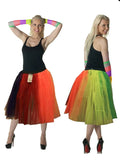 Ladies 3 Layer Rainbow TuTu Skirt (Approximately 23 Inches Long) - thefancydress.co.uk