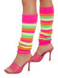 Ladies 80's Stripe Legwarmers