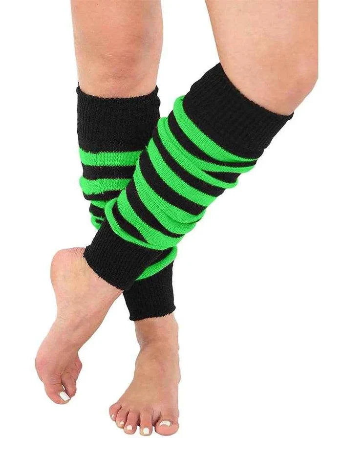 Ladies 80's Stripe Legwarmers