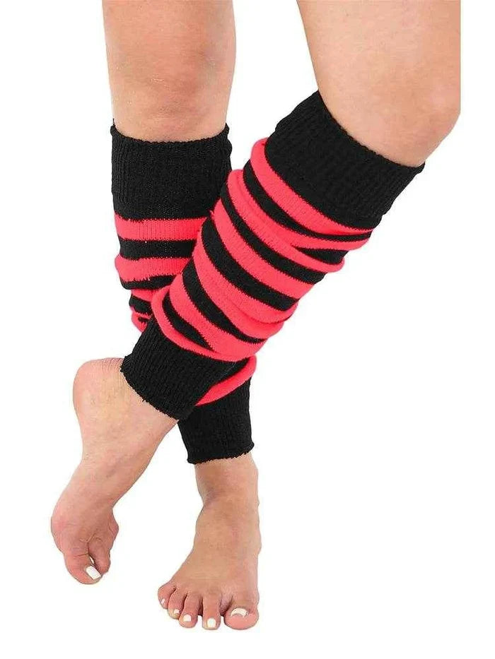 Ladies 80's Stripe Legwarmers