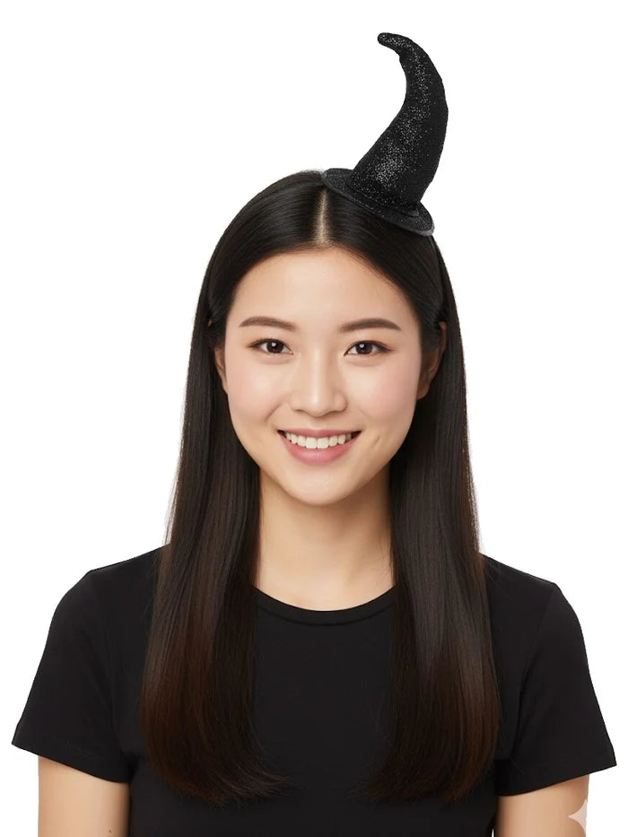 Ladies Black Witch Headband Hat