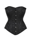 Ladies Brocade Corset Top with Busk - thefancydress.co.uk