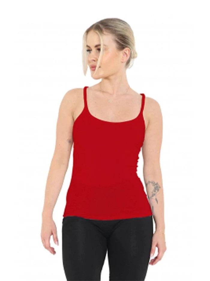 Ladies Cotton Cami Vest Top - thefancydress.co.uk