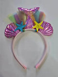 Ladies Party Pink Mermaid Theme Headband - thefancydress.co.uk