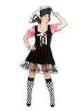 Ladies Pirate Ahoy Costume Dress With Hat - thefancydress.co.uk