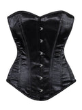 Ladies Plain Satin Corset Top With Busk – Elegant & Timeless Design - thefancydress.co.uk