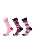 Ladies Radiant Stripe Socks 3 Pair Pack