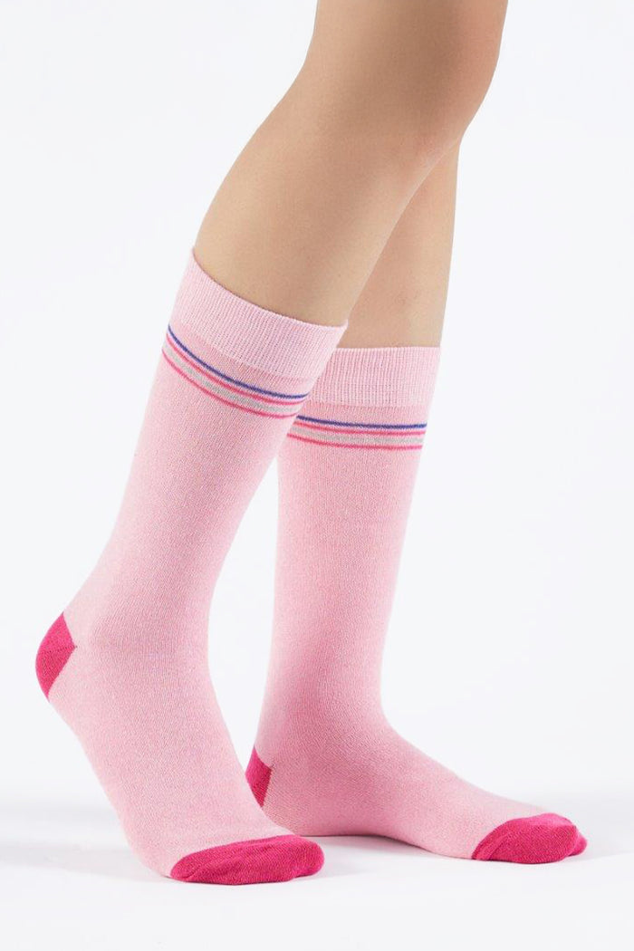 Ladies Radiant Stripe Socks 3 Pair Pack