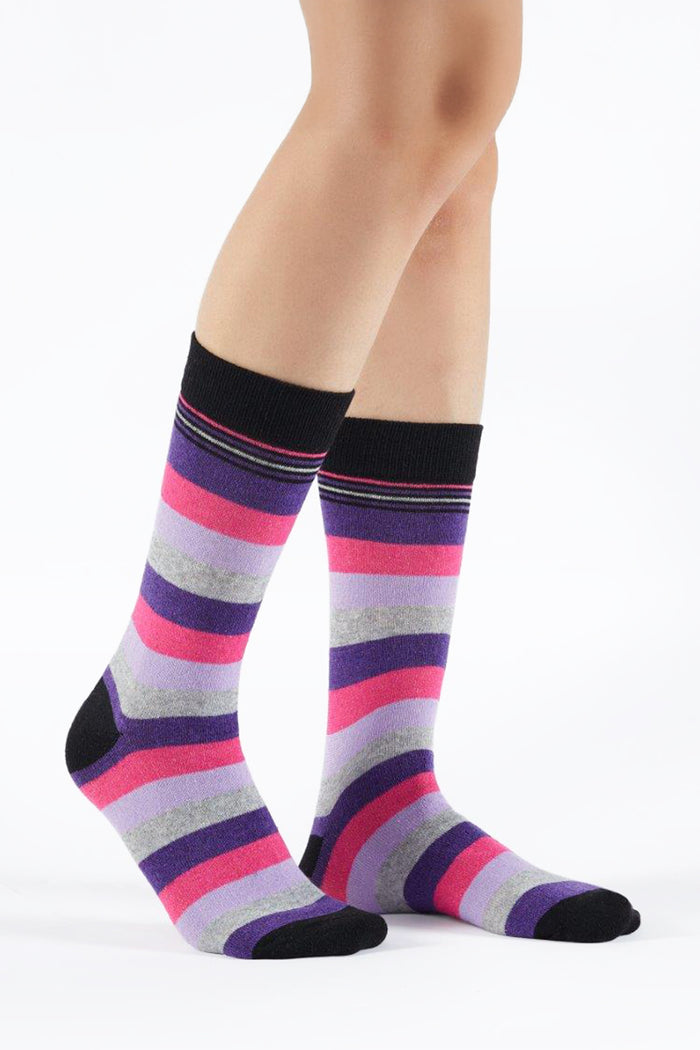 Ladies Radiant Stripe Socks 3 Pair Pack