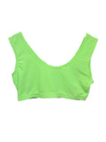 Ladies Sleeveless Crop Top - Round Neck Solid Vest Top - thefancydress.co.uk