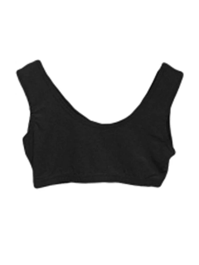 Ladies Sleeveless Crop Top - Round Neck Solid Vest Top - thefancydress.co.uk