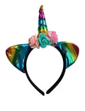 Ladies Unicorn Cat Ear Headband - thefancydress.co.uk