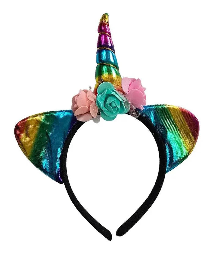 Ladies Unicorn Cat Ear Headband - thefancydress.co.uk