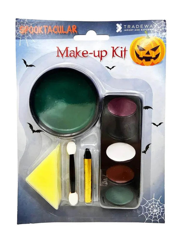 Ladies Wicked Witch Of The West Costume Set - Dress, Hat & Green Facepaint - thefancydress.co.uk