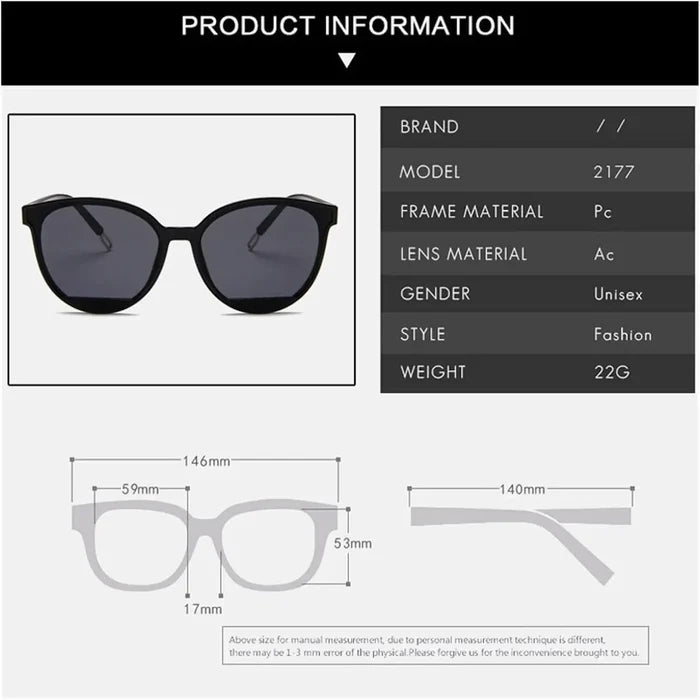 Large Round Cat Eye Sunglasses – Vintage-Inspired Statement Shades