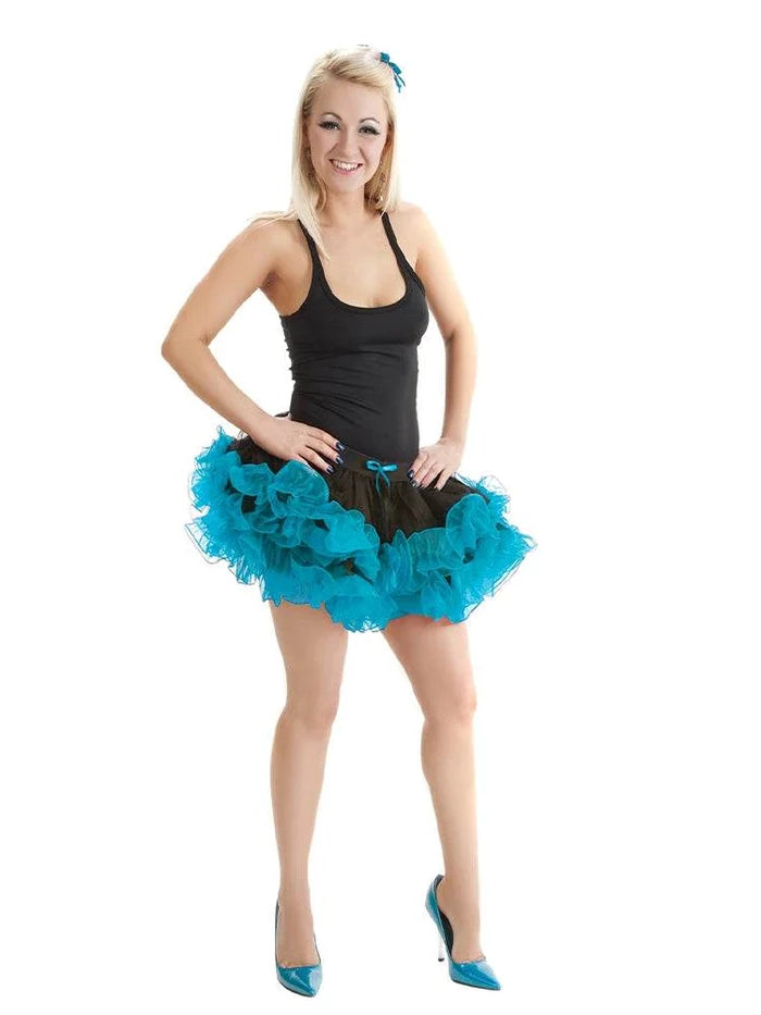 Layered Turquoise Tutu Skirt - thefancydress.co.uk