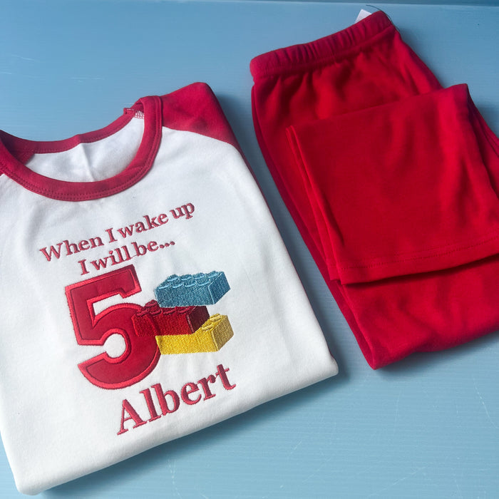 Lego Inspired Birthday Pyjamas