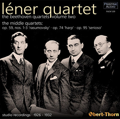 LÉNER QUARTET The Beethoven Quartets Vol. 2: The Middle Quartets (1926-32) - PACM109 - CD