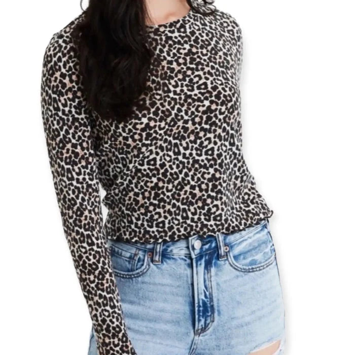 Animal Print Long Sleeve Top