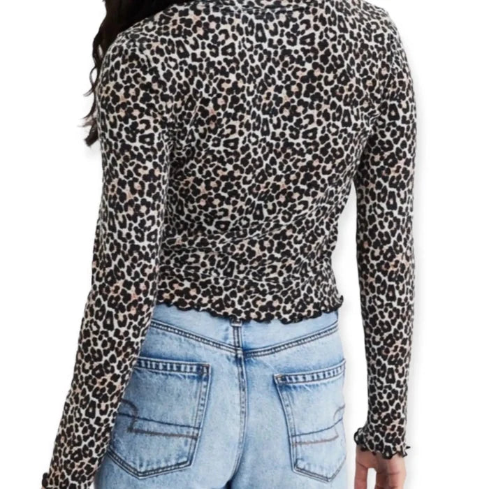 Animal Print Long Sleeve Top