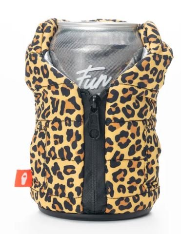 Leopard Puffy Vest Can Cooler