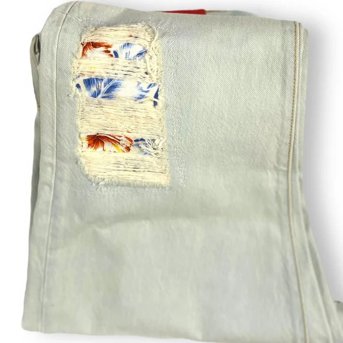 Levi's Mid Rise Regular Ripped Tapered Jeans