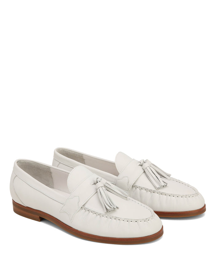 Lido Pure White Wave Cow Leather