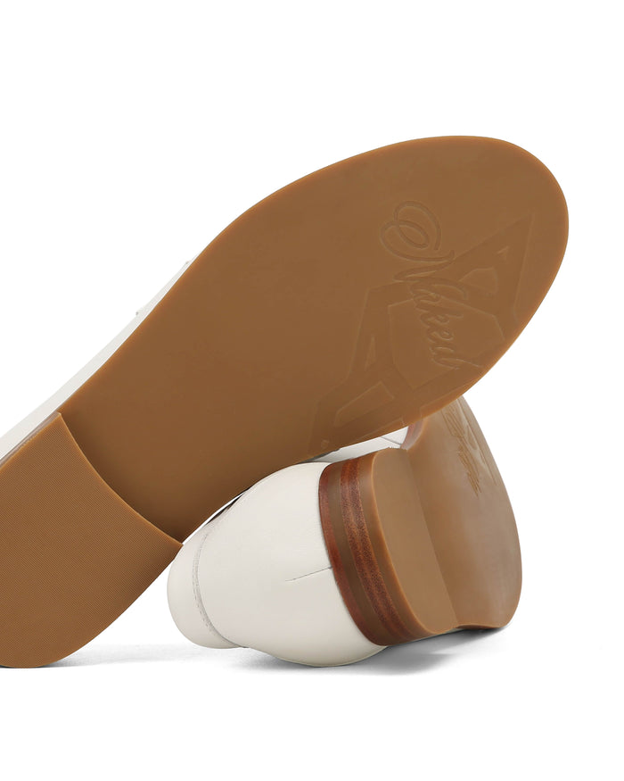 Lido Pure White Wave Cow Leather