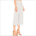 Mid Rise Wide Legged Checkered Capri Pants  XL - House of Harlow 1960