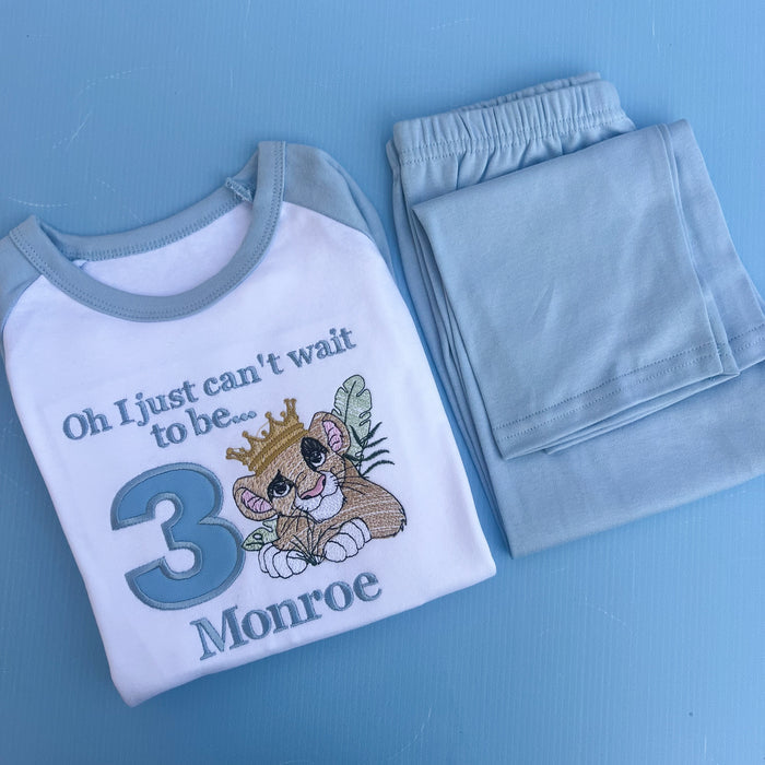 Lion King Inspired Birthday Pyjamas