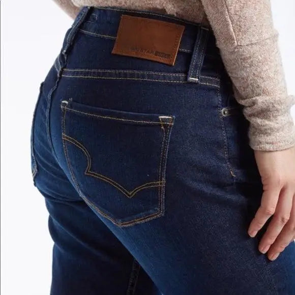 Low Rise Dark Denim Bootcut Jeans